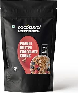 Peanut Butter Chocolate Chunk Breakfast Granola 1 kg | 100% Natural, Vegan & Gluten Free | High Protein Cereal with Oats, Nuts, Seeds and Dry Fruits |