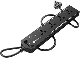 Portronics Power Plate 10 Extension Board with 4 Universal Sockets, 2 Meter Long Cord, 1500 Watts, 6 Amp Multi Plug for Office & Home Appliances (