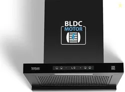 Hindware Smart Appliances Regina BLDC 75 1500 CMH 75 cm Auto Clean Chimney Wall Mounted, Black