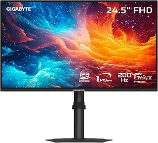 GIGABYTE G25F2A 24.5-Inch FHD IPS Gaming Monitor, 240Hz, 1ms, AMD FreeSync Premium, HDR Ready, Ergonomic Stand, Eye-Safe Gaming Display
