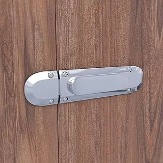 Boniry Door Latch Lock | Solid Metal Door Stopper for Bathroom, Home, Office | Easy Install, Smooth Sliding, Heavy Duty Latch (1, Silver)