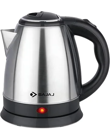 Bajaj KTX 1.5 Litre DLX Electric Kettle | 1350W Kettle With Stainless Steel Body | Cordless Operation | Auto Shut-Off Mechanism | 2-Yr Warranty Silve