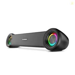 Nu Republic Partybox 180 with 18W Output, Upto 6 Hrs Playtime, 52mm Dynamic Driver, Vibrant RGB Light Bluetooth Soundbar (Black)