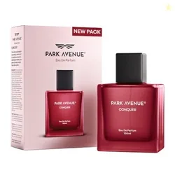 Park Avenue Conquer, Eau De Parfum Men, 100ml | Long Lasting Perfume for Men | Premium Luxury Fragrance Scent | Aromatic Blend of Woody & Spicy Fragra