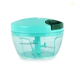 Cello Magic Hand Vegetable Slicer Chopper Small | Multi Utility | 3 Stainless Steel Blades | Vegetable and Fruits | 15 Cuts One Pull | (Blade, Whipper