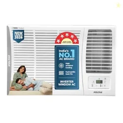 Voltas 1.5 ton 5 Star Inverter Window AC (Copper, 2-in-1 Cooling Modes, Anti-Dust Filter, 2-Way Swing, Memory Restart, Sleep Mode (185INV ELITE, White