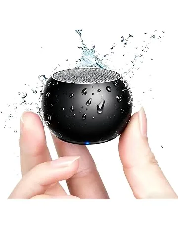 JAMPOD jbl Mini Bluetooth Speaker Ultra Wireless Speaker with Heavy Metal Electroplating | Round Mini Speaker, Power Button Controlled, Long Battery B