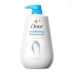 Exfoliating Body Wash with Triple Hydration Serum | Exfoliating Beads for Smooth Soft Skin | 825 ML