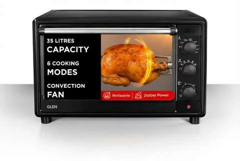Glen 35-Litre Oven Toaster Grill OTG OTG -35 L Motorized Rotisser...more