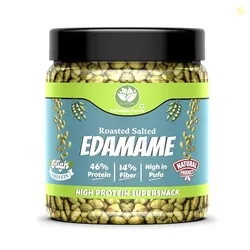 Go Vegan Roasted Salted Edamame, 150gm (46% Protein, 17% Fiber, Lightly Salted Young Green Soybeans | 100% Veg Protein Rich Snacks) Go Vegan Roasted S
