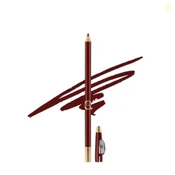 Eye Liner & Lip Liner Pencil Enriched with Vitamin A & E | Bold & Matte Lip Liner, Highly Pigmented Lip Liner Pencil with Sharpener (23 - Cherry Red)