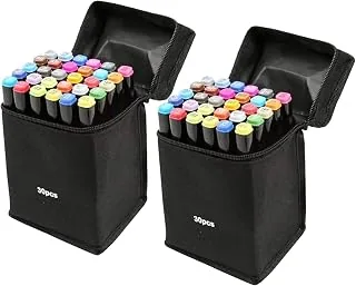 Corslet Alcohol Markers & Color Pens Set | Colour Marker Pen Art Markers Dual Tip Brush & Chisel Alcohol Based Markers for Drawing Sketching Adult Col
