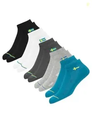 SWAGR Ankle Socks for Men & Women, Multicolor, Pack of 5, Free Size