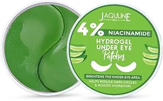 JAQULINE USA 4% Niacinamide Hydrogel Under Eye Patches | Reduces Dark Circles | Boosts Hydration | Brightens Under Eye Area - 14 Pairs