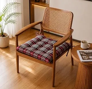BSB HOME Chair Pad Cushion with Tie Straps, Thick Tufted Seat Cushion for Dining, Office & Wooden Chairs, Soft Comfortable Chair Seat Pad with Durable