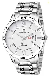 Analog Day Date Functioning Stainless Steel Chain Watch for Men