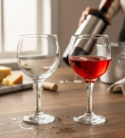 Barone 490 ml Wine Glass Set of 4 from Brazil | Crystal Red & White Wine Glasses for Home, Bar, Parties | Elegant Stemware for Cabernet, Pinot Noir, C