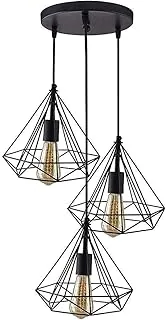 Groeien newflex_06_New Diamond Shape Hanging Light with Braided Cord (Black) Groeien newflex_06_New Diamond Shape Hanging Light with Braided Cord (Bla