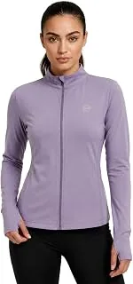 Women's Jacket | Slim Fit | Thumb Hole Open Sleeve | Full Zipper | UV Protection | 360 Reflective Logo | Perfect for Workout