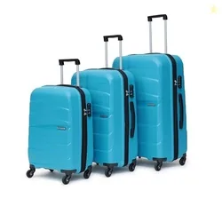 YAYAVAR Set Of 3 Cabin & Check-in Medium,Large-76;66;57 CM,360 Degree Rotating Wheels,Polypropylene Material,Hard Luggage With Telescopic Handle And C