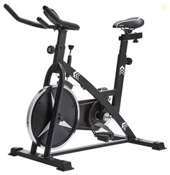 Amazon Basics Pro Spin Fitness Bike with 8Kg Flywheel, Adjustable Resistance | LCD Monitor | To & Fro, Up & Down Seat Adjustments | Home Workouts | Ma