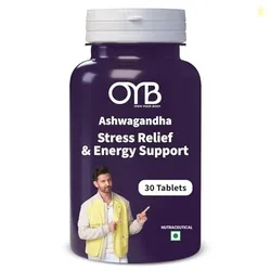 OYB Ashwagandha Tablets  500mg Standardized Extract, Ayurvedic Adaptogen for Stress Relief & Energy Support | Ashwagandha Supplement for Men & Women