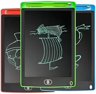 Niku Pack of 3 LCD Writing Tablet for Kids Boy Girl | 8.5 Inch Digital Rewritable Slate Pad for Drawing & Writing | Suitable for Age 3-10 Years