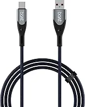 boAt Type A to C 65W Fast Charging Cable with 480 Mbps Data Transfer, Tangle-Free Cable in Premium Nylon Braided Design & Durable Aluminium Alloy Shel