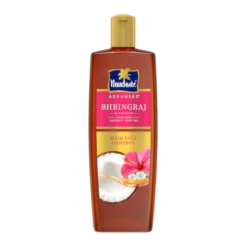 Parachute Advansed Bhringraj & Hibiscus-enriched Coconut Hair Oil| Hibiscus Oil| Superfoods Touch| Hair Fall Control| 100 Ml