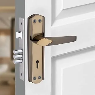 Milton Mortise Lock Set - Mhi-Tilak Black.Gold
