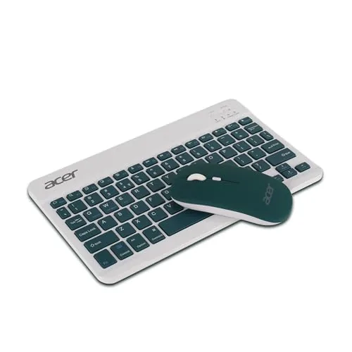 Acer Nano Pad Rechargeable Bluetooth Keyboard & Mouse Combo, 3 DPI Upto 1200 DPI, 78 Keys Anti Slip Back, Ultra Thin Design for Tablet, Laptop, Mobile