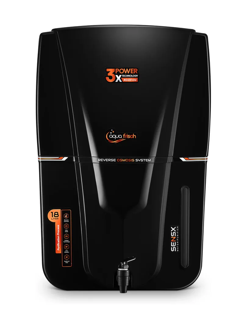 Aqua Frisch Prime Audi 18 L RO + UV + UF + Copper + TDS Control Water Purifier Black