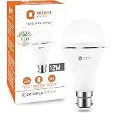 Orient Electric 12W Rechargeable Emergency LED bulb| Inverter Bulb for home with 2 hours battery backup| Up to 4 kV surge protection| 6500K, Cool Whit