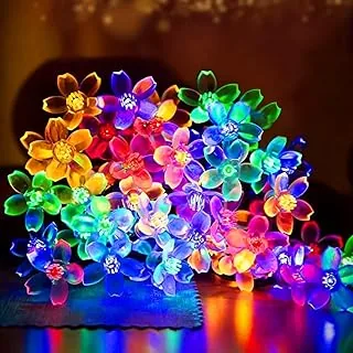 One94Store Silicone Flower String Lights  14 LED, 3 Meter Multi-Color  Decorative Fairy Lights for Indoor/Outdoor, Garden, Diwali, Christmas, Weddin