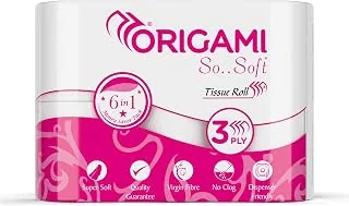 Origami So Soft Toilet Tissue Paper | 3 Ply | Pack of 6 | 160 Pulls Each Origami So Soft Toilet Tissue Paper | 3 Ply | Pack of 6 | 160 Pulls Each