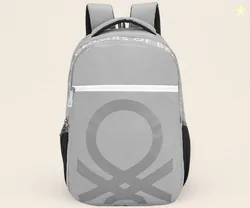 United Colors Of Benetton Noble Polyester 23L 4 Compartment Laptop Backpack For Unisex - Grey