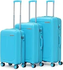 ACEPACK - MEGATRON Set Of 3 Pieces (Small + Medium + Large) Trolley Bag, Lightweight Luggage Suitcase With Spinner 8 Wheel, Unbreakable Polypropylene