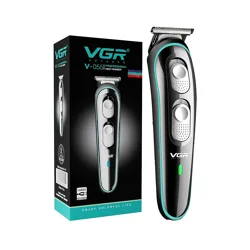 V-055 Professional Hair Trimmer for Men | Cordless & Corded Beard and Hair Clipper | Adjustable T-Blade | 4 Guide Combs | 120-Minute Runtime | USB Cha