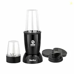 Benito FUSION Bullet 500W Nutri Mix Grinder with 2 Jars | Compact ABS Body with Premium Motor | All-in-One Mixer for Smooth