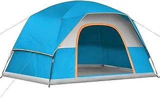 3-8 Person Family Camping Tent  All-Season Waterproof Dome Tent with Rainfly, Ventilation, Easy Setup for Hiking, Picnic & Outdoor Adventures