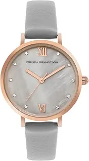 Leather Spring-Summer 2023 Analog Mop Grey Dial Women's Watch-Fcn00065D, Band_Rose Gold
