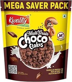 Choco Flakes 1.2 Kg | Crispy, Wholesome Cereal Made with Whole Wheat | Zero Maida and No Preservatives | Packed with Fiber, Protein