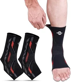 Nivia Knitted Ankle Support for Men & Women, Breathable, Ankle Supporter for Men, for Gym, Training, Sports, Running & Injury Prevention, Ankle Brace