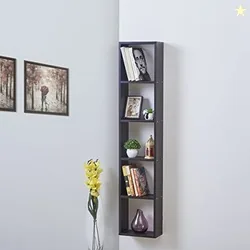 Helios Alton Arvis 5-Tier Book Shelf | for Books and Home Decor | Brown