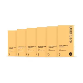 Bold Care Ultra Thin Climax Delay Lubricated - Natural Latex Condom (Set of 6, 60 Sheets)