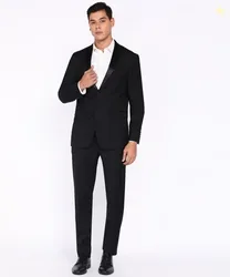 Men Two Piece Suit Solid Suit
