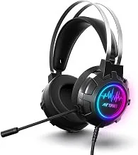 Ant Esports H950 Pro Wired Gaming Headset for PC, Xbox, PS4 & PS5, 7.1 USB Surround Sound Wired Headphones, 50mm Drivers, Mirror RGB LED, Omnidirectio