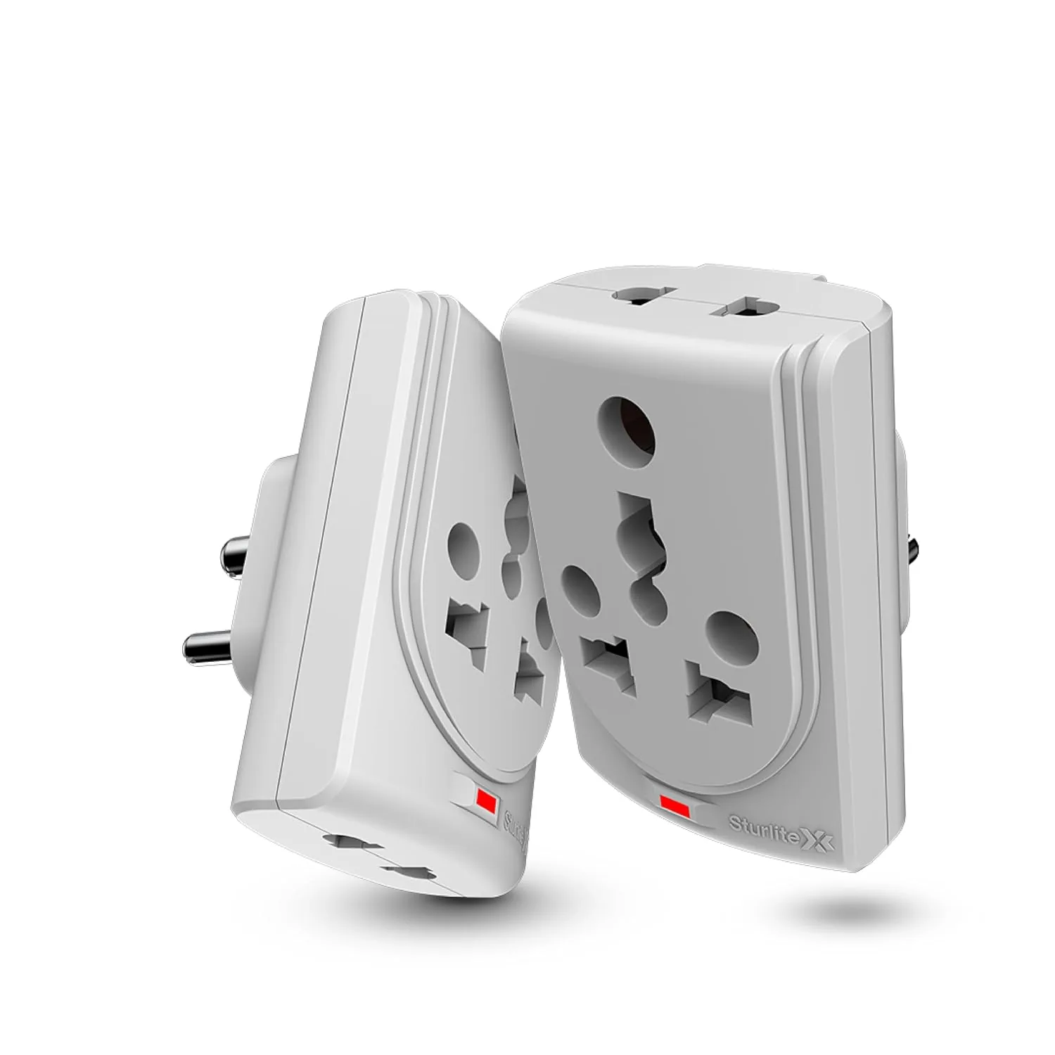Konvert Multiplug| 6-16 Amp| 2-Pin & 3-Pin Socket| Universal AC Travel Adapter| Premium Polycarbonate Body Socket| Compact Converter Plug for Travel,