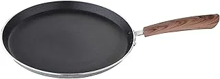 Alpine Forged Aluminium Non-Stick Flat Tawa, 26 cm, Induction Base, Grey.