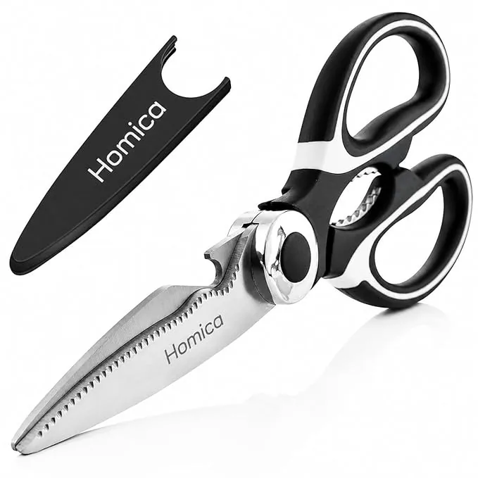 Multi Purpose Heigh Quality Kitchen Scissors | Premium Stainless Steel Food Shears for Meat, Chicken, Fish, Seafood, Vegetables & Herbs | Heavy Duty K